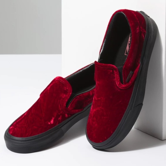Vans | Shoes | Vans Red Velvet Slipons 